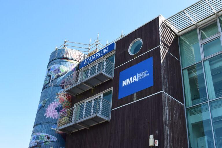 An external shot of the National Marine Aquarium.