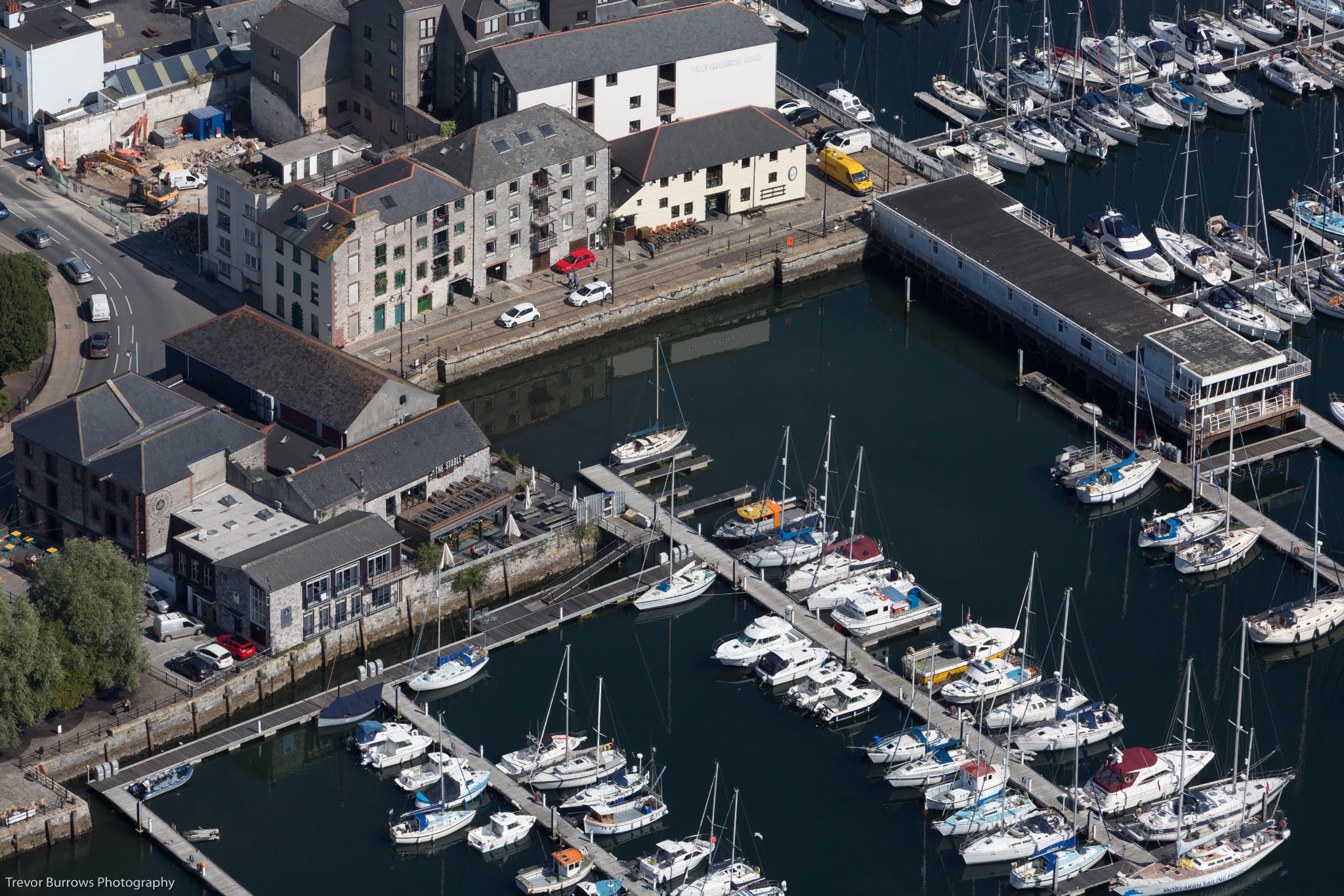 Visitor berths at Sutton Harbour Marina in the heart of the Plymouth Barbican