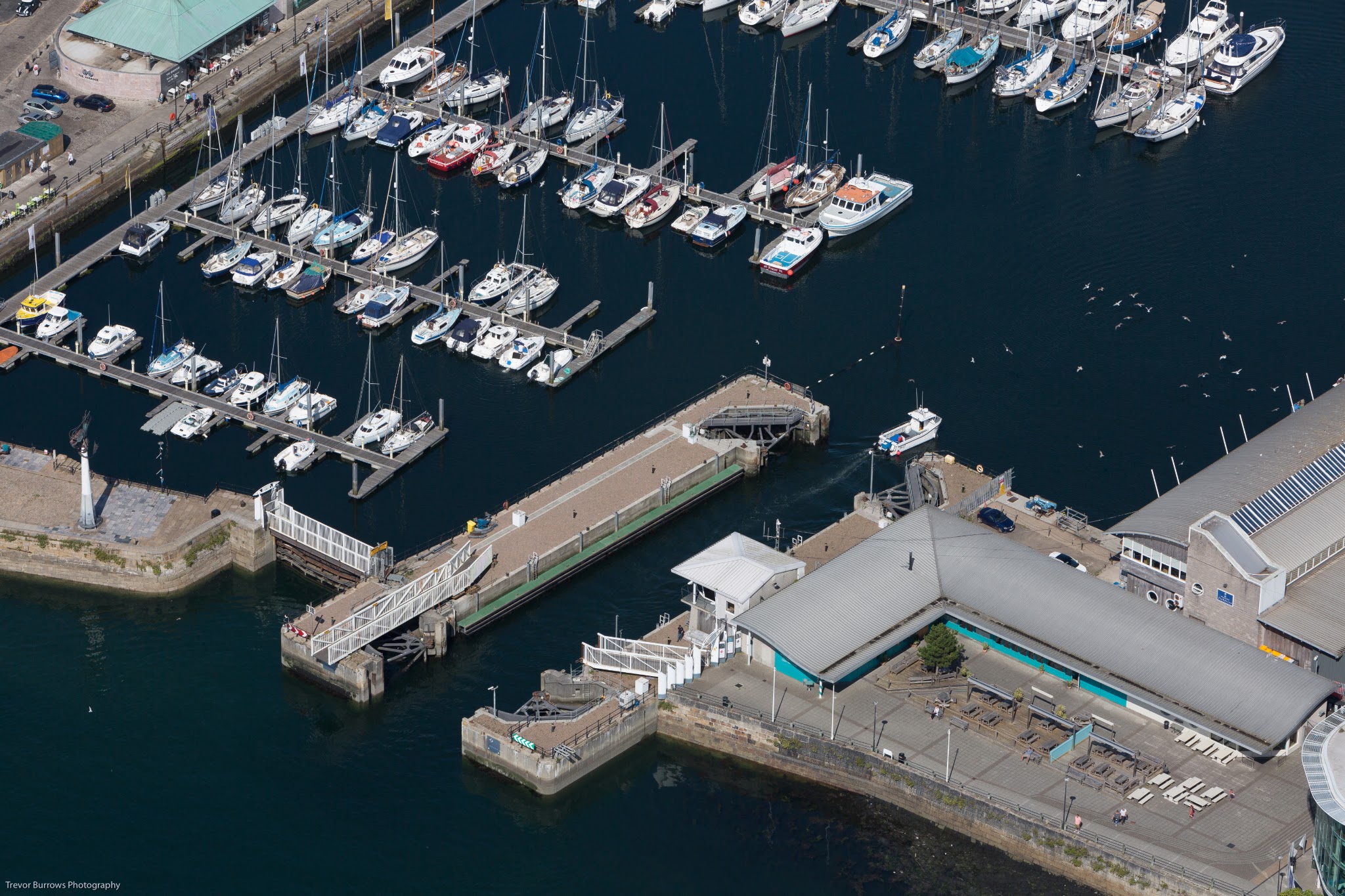 Sutton Harbour Marina and the historic Plymouth Barbican